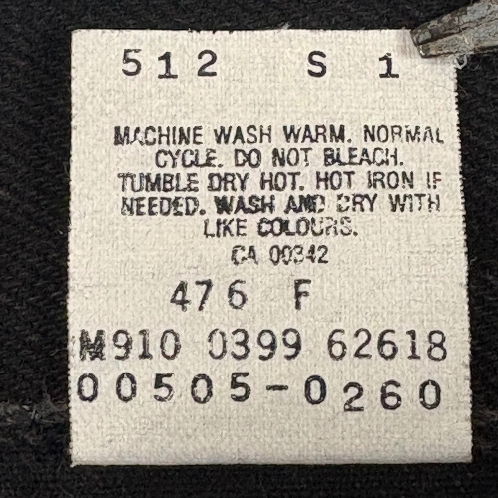 Vintage 1999 Levis 505 Solid Black Jeans No Labels Rare Button 217 Canada 32x32 - Picture 3 of 16